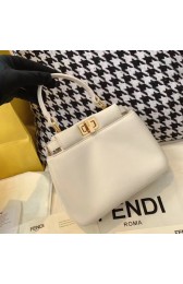 Replica Fendi PEEKABOO ICONIC MINI nappa leather bag 8BN244 white HV01098Yn66