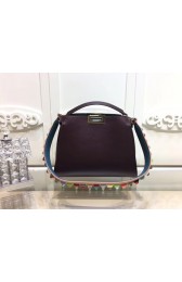 Replica Fendi PEEKABOO Tote Bag 3659 Wine HV04377BJ25