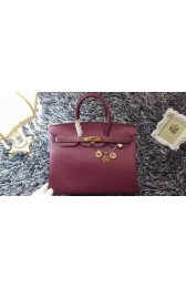 Replica Hermes Birkin 35cm tote bag litchi leather H35 purple HV11859rH96