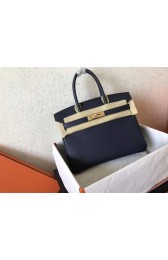 Replica Hermes Birkin 35CM Tote Bag Original Togo Leather BK35 Dark blue HV04018Yn66