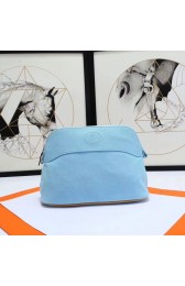 Replica Hermes Cosmetic Bag H3699 Light Blue HV01431YP94