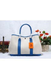 Replica Hermes Garden Party waterproof fabric PD36 blue HV06225sA83