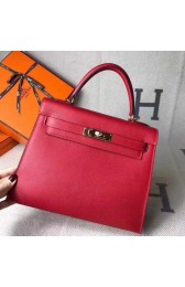 Replica Hermes original epsom leather kelly Tote Bag KL2832 red HV01882Hd81