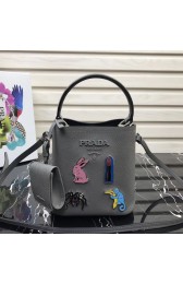 Replica Prada Panier small Saffiano Bag 1BA217 Grey HV01506BB13