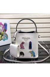 Replica Prada Panier small Saffiano Bag 1BA217 White HV06867ui32