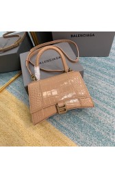 Replica Top Balenciaga HOURGLASS SMALL TOP HANDLE BAG crocodile embossed calfskin B108895E apricot HV06136Cq58