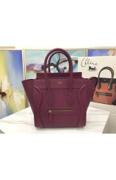 Replica Top Celine Luggage Micro Original Leather Tote Bag M3308 Purple HV10123Vx24