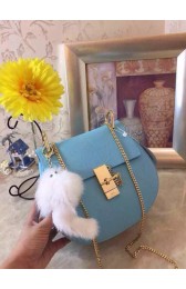 Replica Top Chloe Drew Shoulder Bags Calfskin Leather 3369 SkyBlue HV07596Cq58