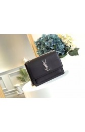 Replica Yves Saint Laurent Original Leatehr Shoulder Bag 8004 black HV06544SV68