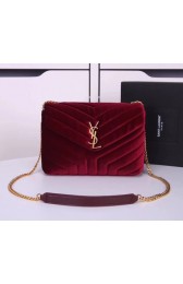 Yves Saint Laurent hot style shoulder bag Velvet 487218 wine HV10741XW58