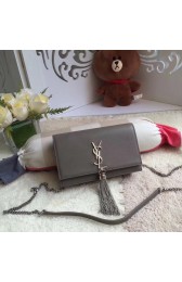 Yves Saint Laurent Monogramme Cross-body Shoulder Bag 8011 Grey HV03662PC54