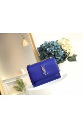 Yves Saint Laurent Original Leatehr mini Shoulder Bag 8004 blue HV05176rJ28