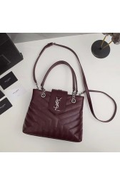 Yves saint Laurent Original loulou Calf leather Shoulder Bag 502717 wine HV05816su78